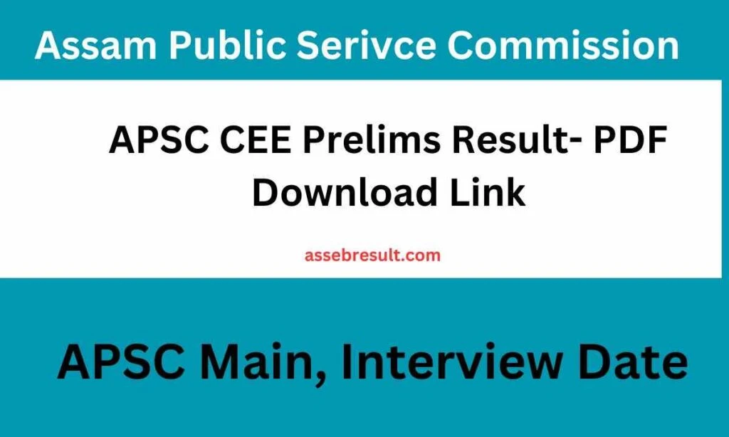apsc cce prelims result